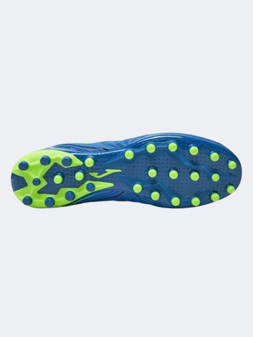 Joma Aguila 2404 Men Football Shoes Royal Blue/Yellow glossy - finish shoes Elastic laces