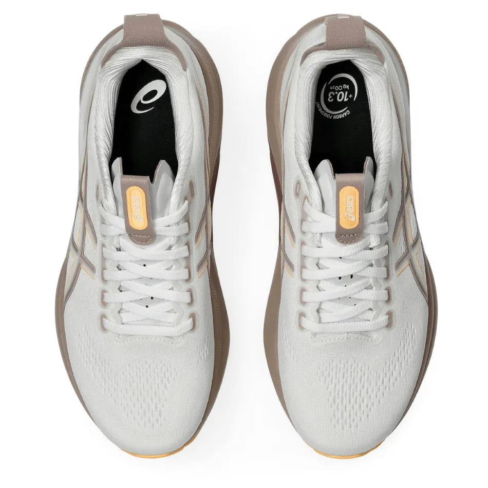 Sunny Days Vast color ASICS Women's GEL-KAYANO 32 Running Shoes in White/Orange Glow AW25