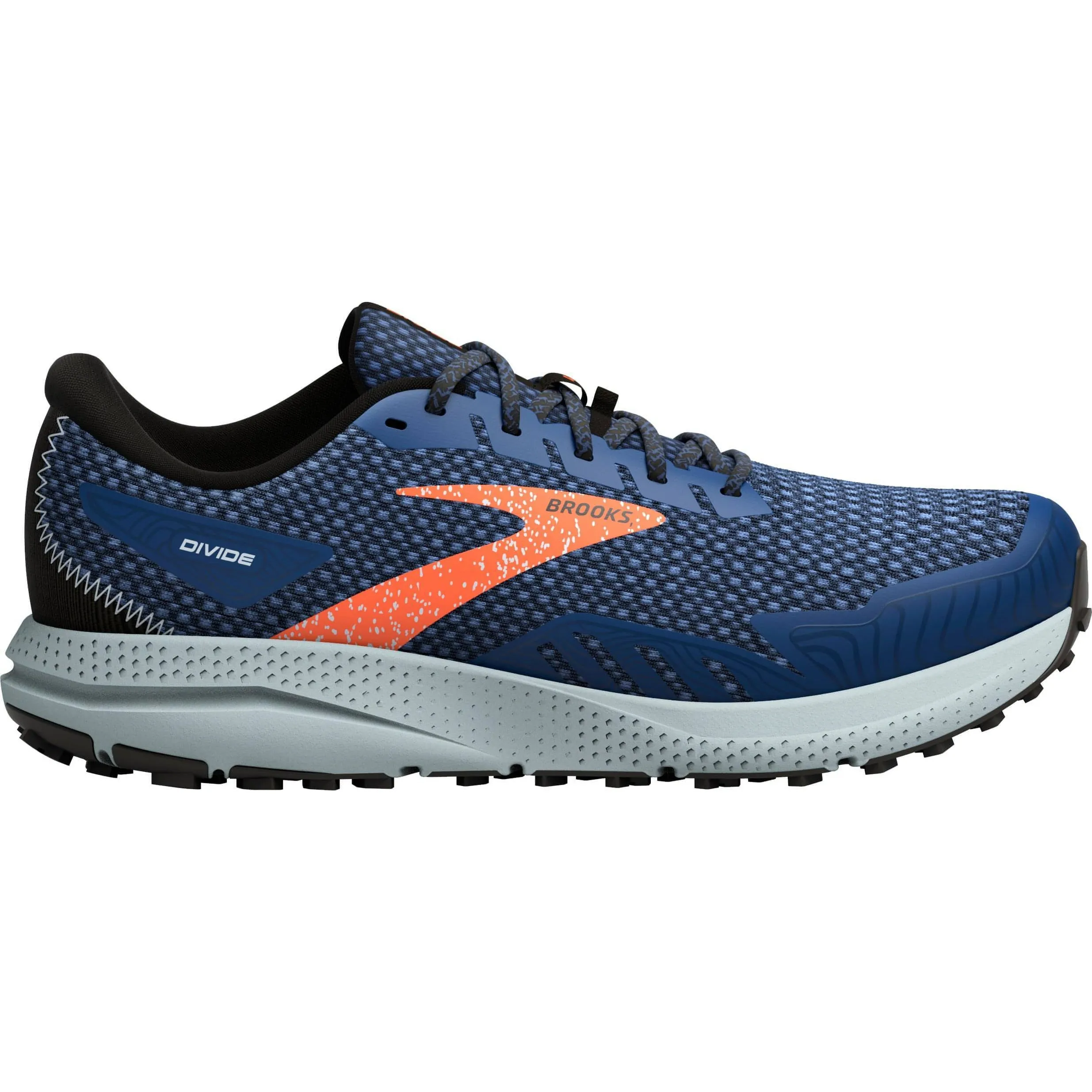 Efficient Move Brooks Divide 4 Mens Trail Running Shoes - Navy