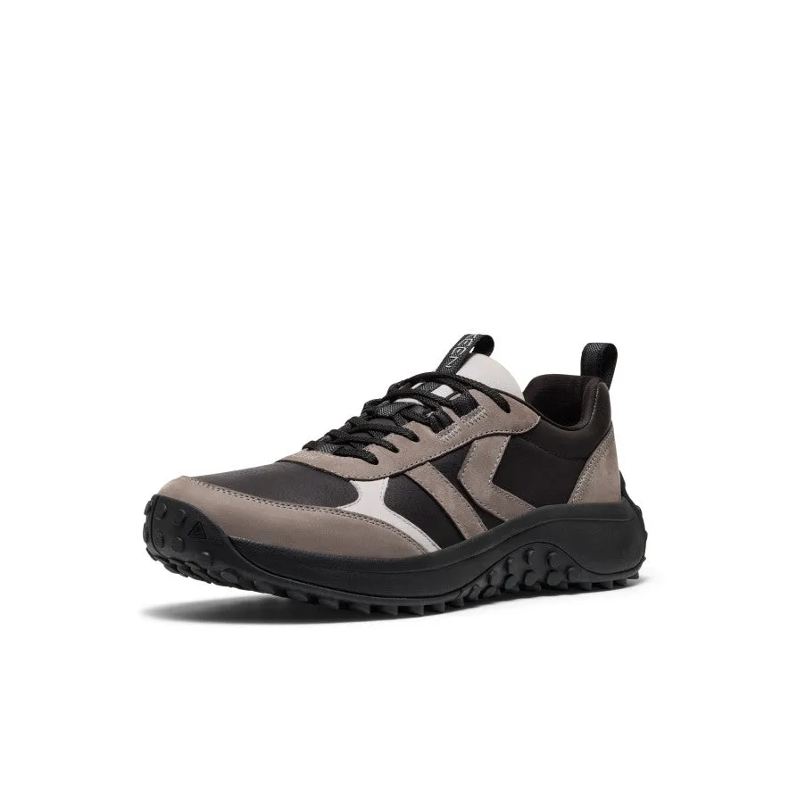 Rain Step Cotton Touch Men's KS86 Leather Sneaker  |  Black/Steel Grey