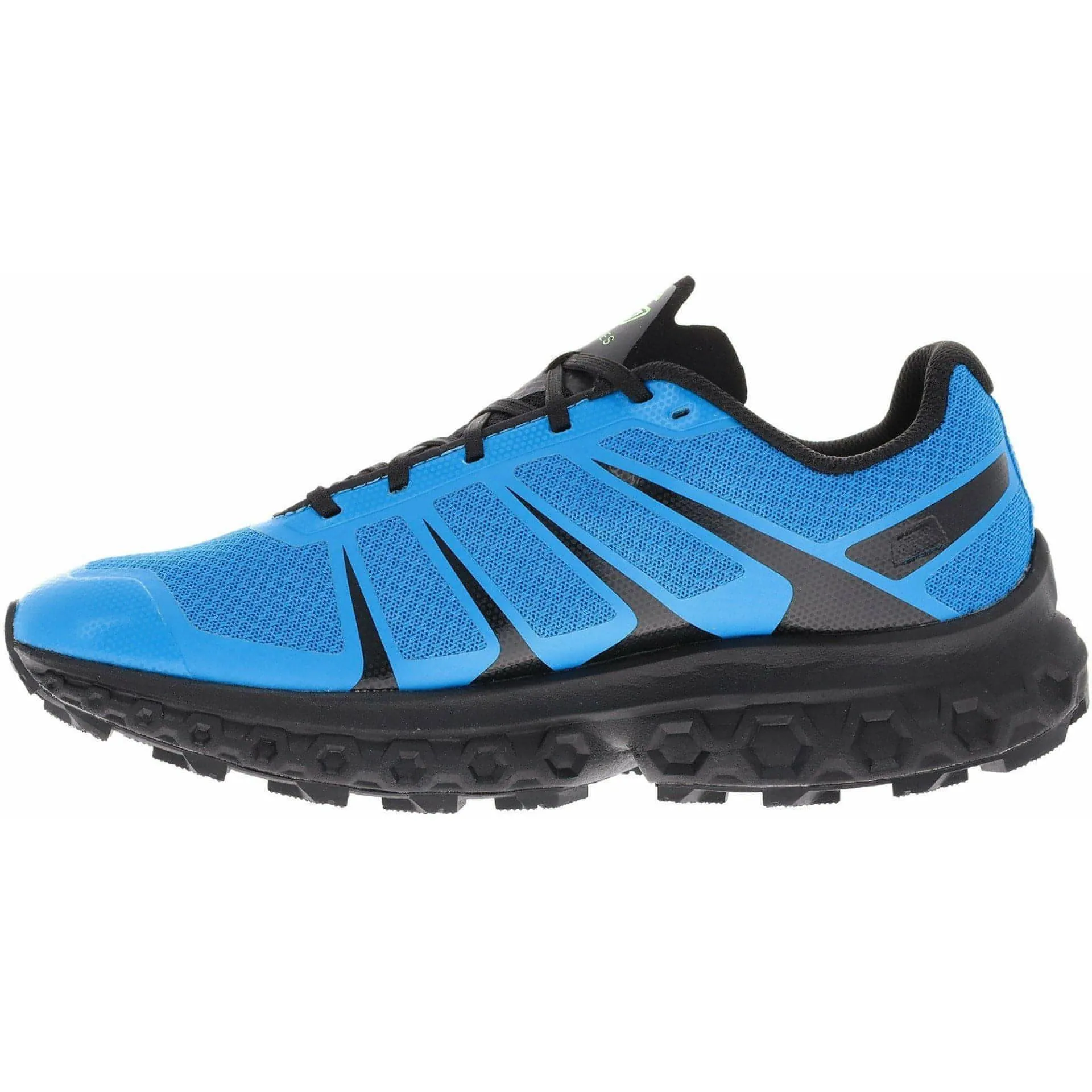 Mesh Lined Reinforced seams add durability without extra bulk Inov8 TrailFly Ultra G 300 Max Mens Trail Running Shoes - Blue