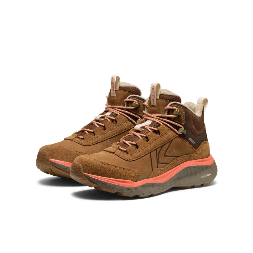 Women's Leiki Waterproof Leather Hiking Boot  |  Chipmunk/Bison Rugged Design Posture Focus