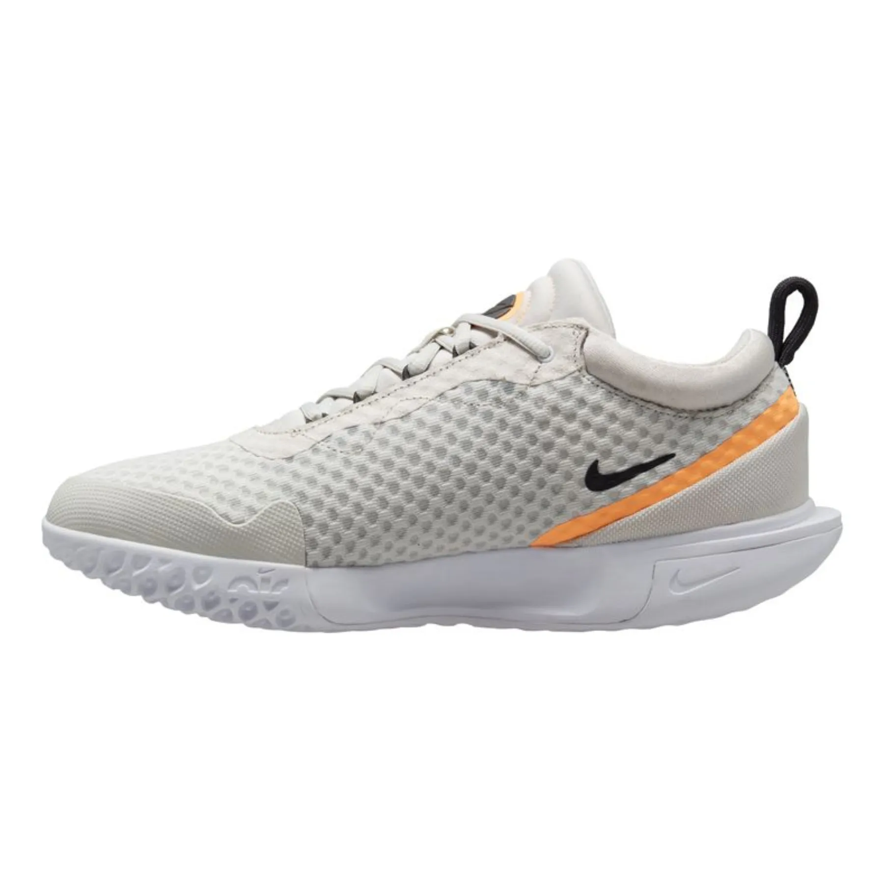 Nike Court Zoom Pro Men Hard Court  Tennis Shoes - Light Bone/Peach Cream-DK Smoke Grey Removable insole