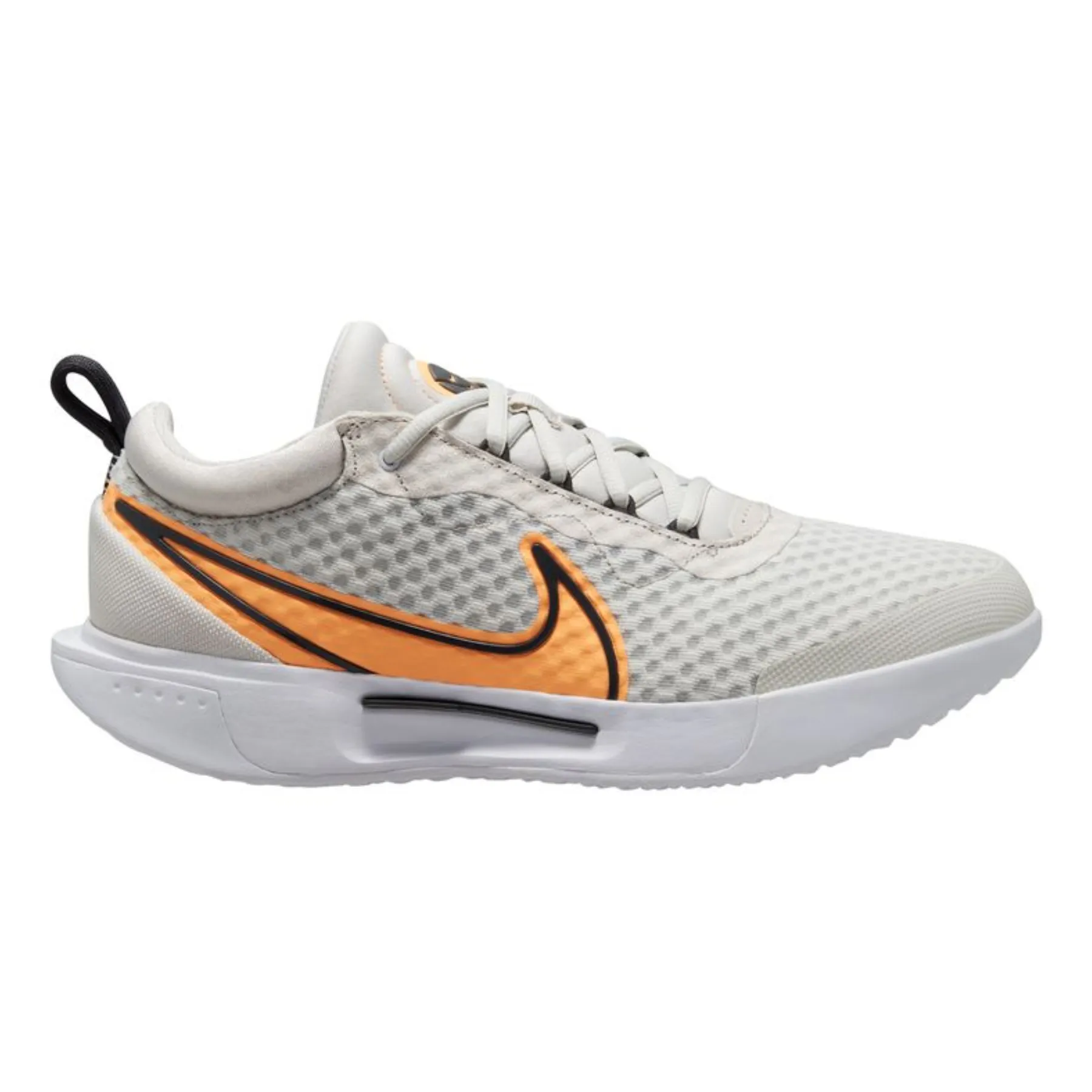 Nike Court Zoom Pro Men Hard Court  Tennis Shoes - Light Bone/Peach Cream-DK Smoke Grey Stability frame