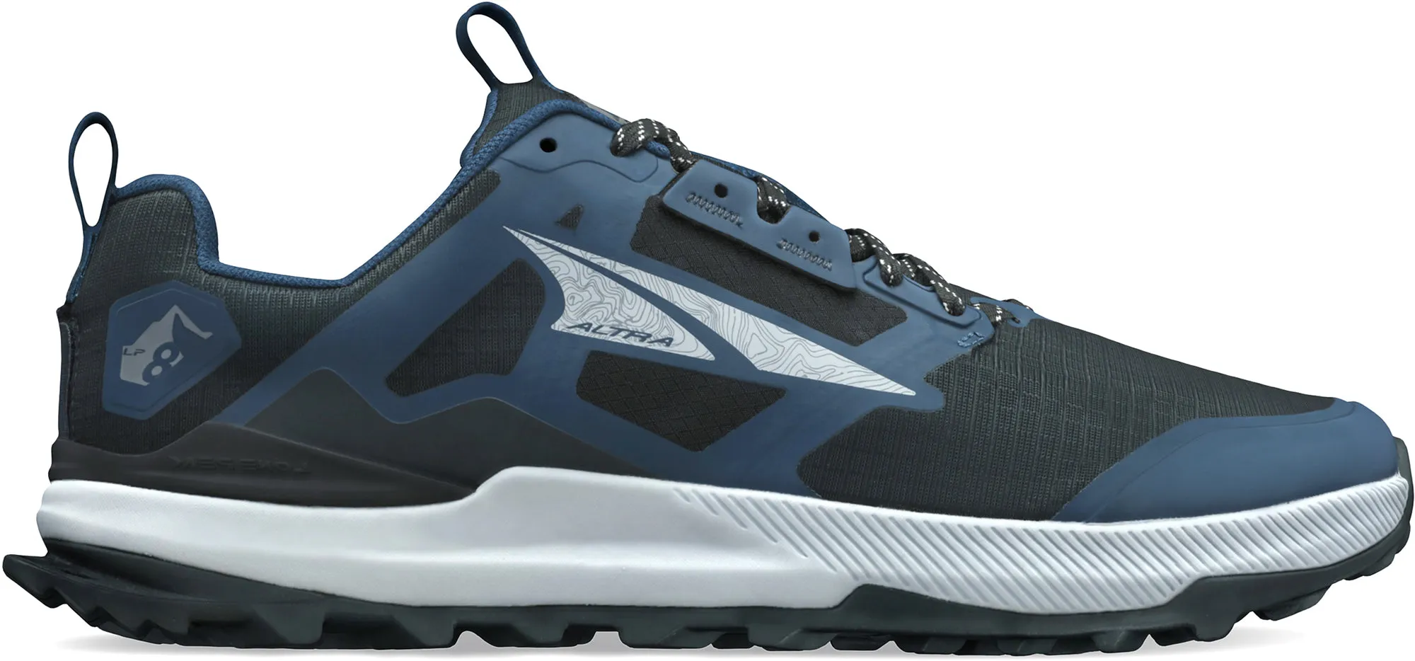 Grip Stability Foot Stability Altra Lone Peak 8 WIDE FIT Mens Trail Running Shoes - Navy