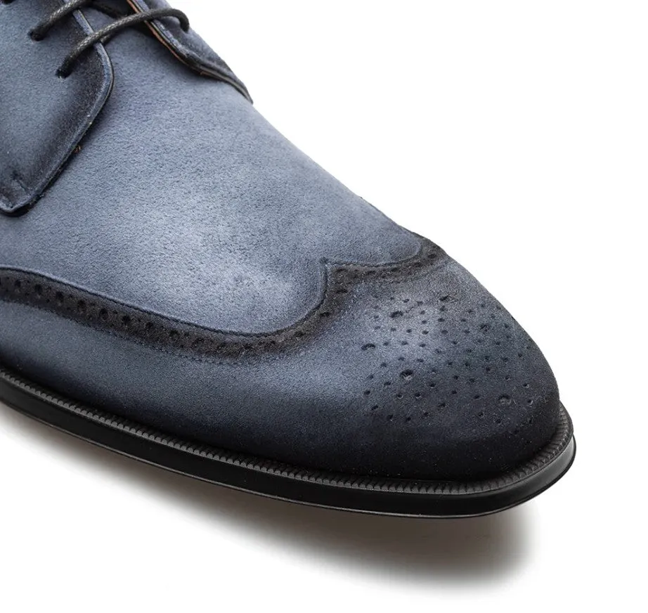 Style: Benante Suede Derby-Blue Fit Comfortable Design