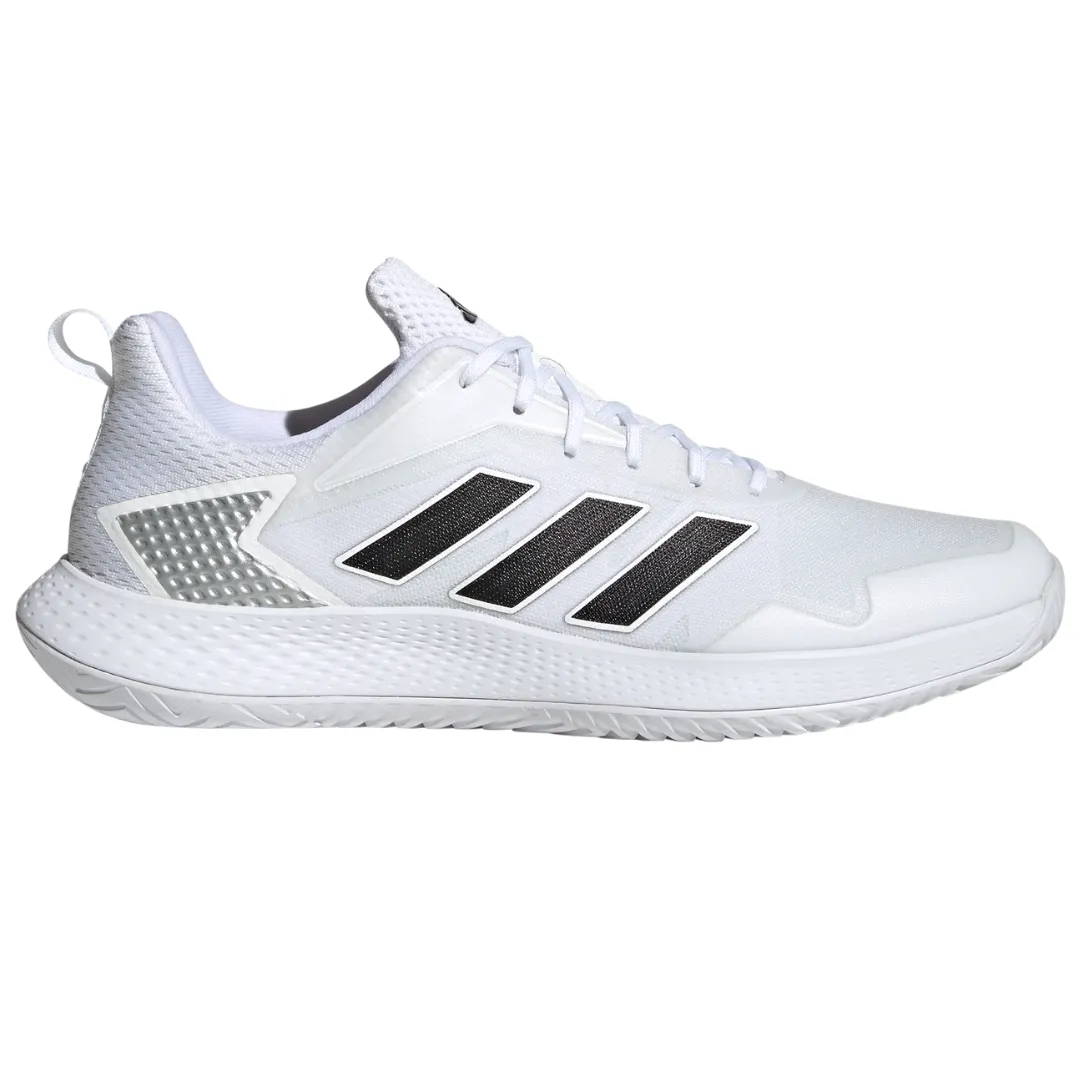 Adidas Defiant Speed Mens Tennis Shoes - White/Black/Silver Contoured Footbed