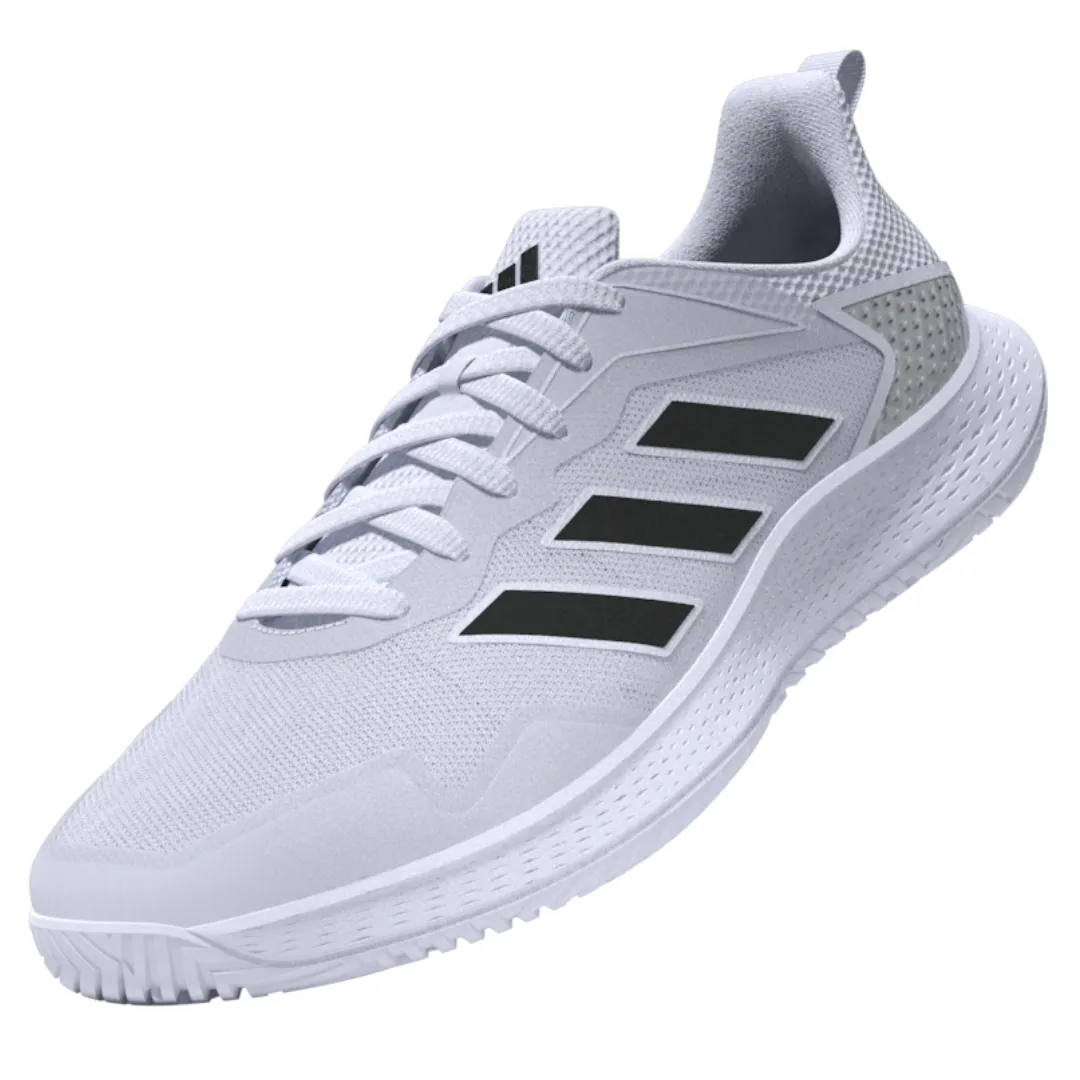 Urban Style Step Cushion Adidas Defiant Speed Mens Tennis Shoes - White/Black/Silver