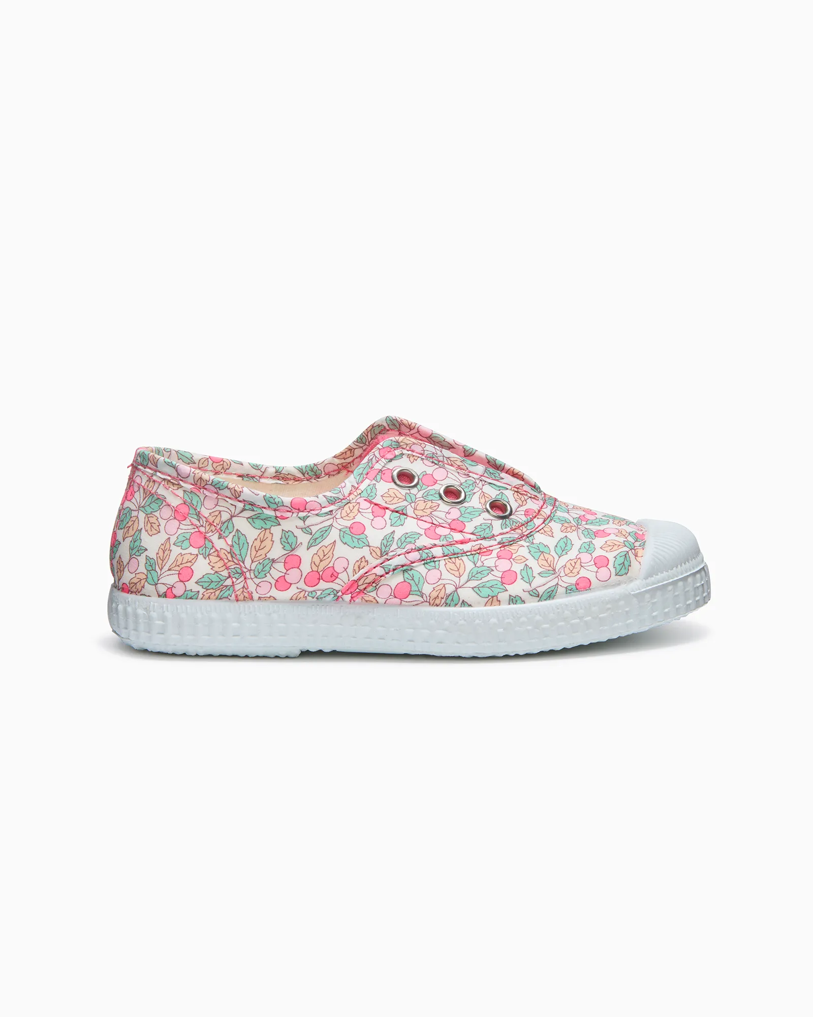 Minimalist Look Valley Hike Hampton Canvas Plum Print Plimsolls in Coco Cherry