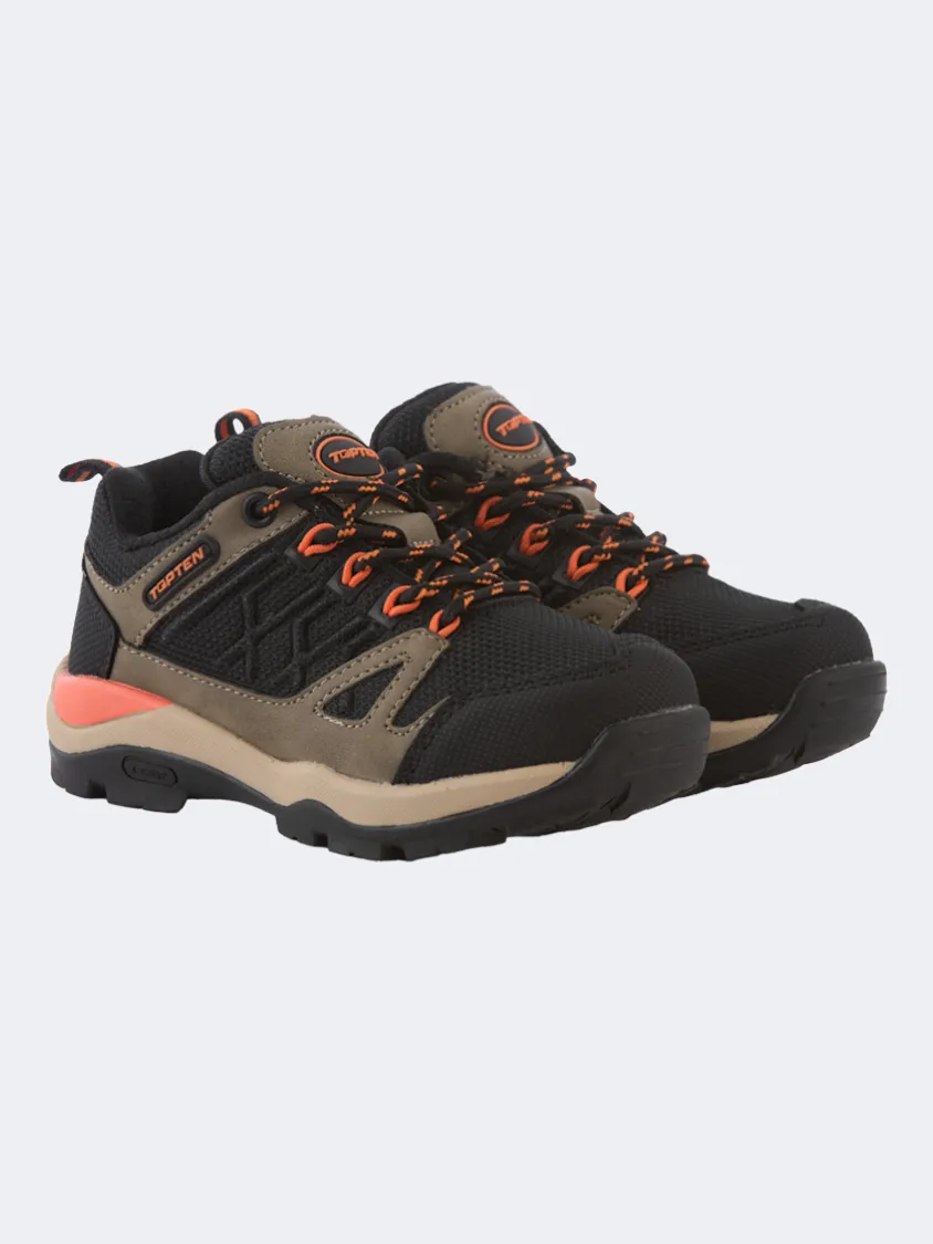 Long distance Top Ten Kids Unisex Hiking Shoes Black/Brown
