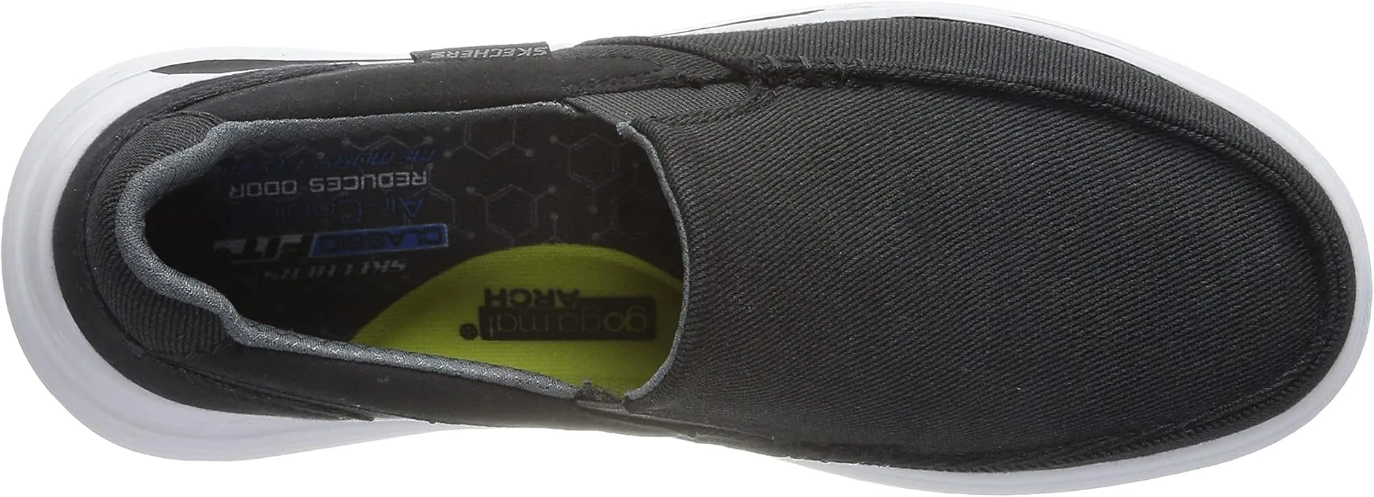 Moisture control Skechers Proven Suttner Canvas Slip On Mens Walking Shoes - Black