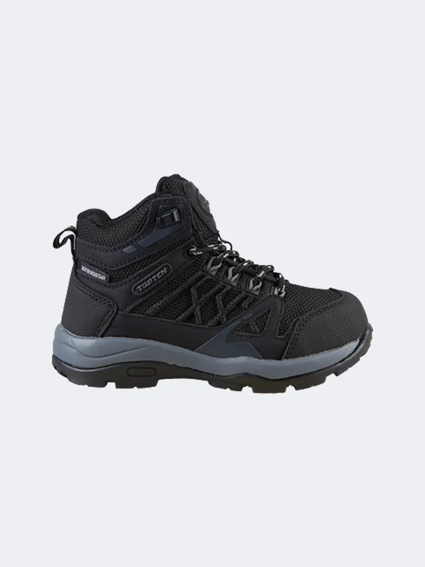 High Traction Top Ten  Kids Hiking Boots Black