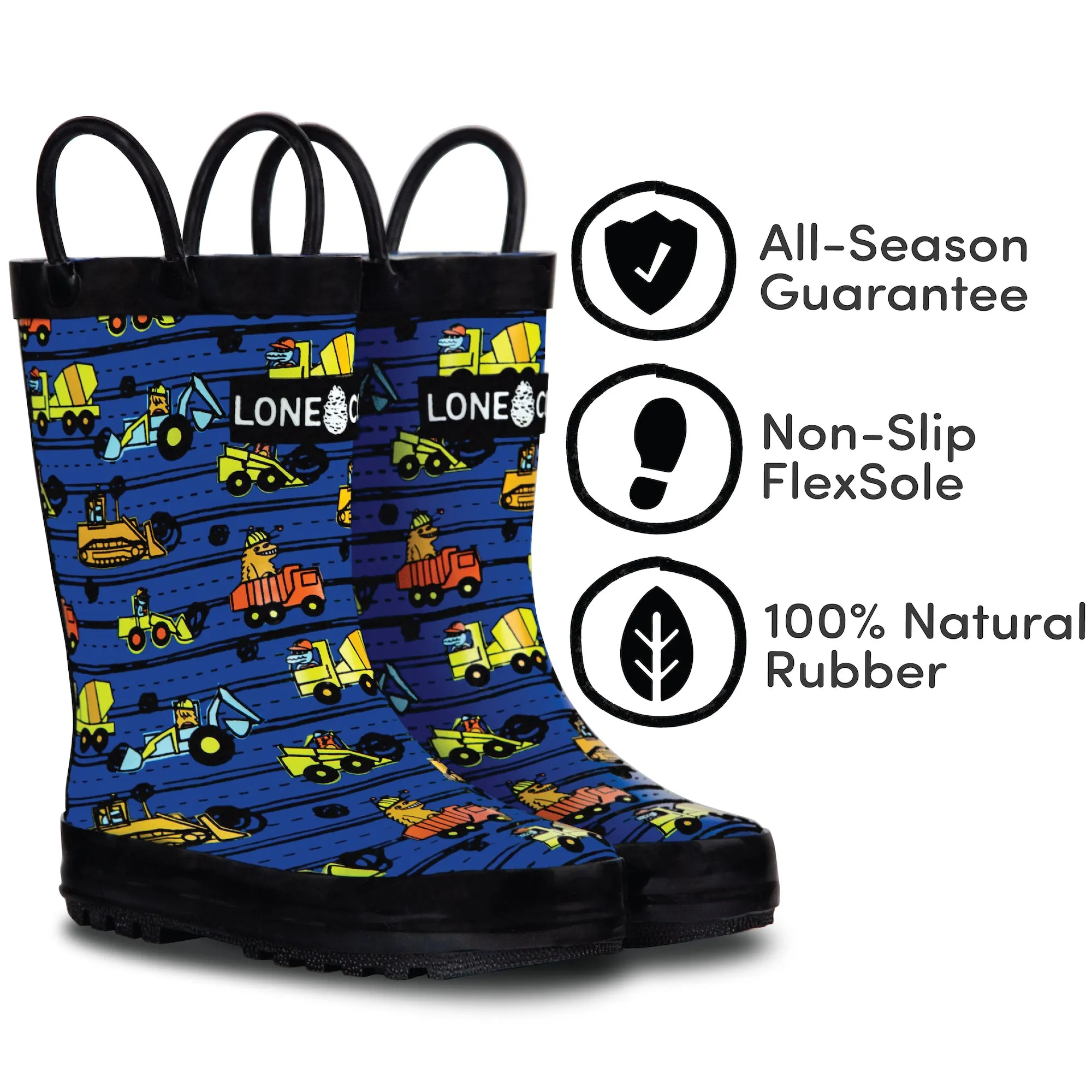 Construction Monsters Rain Boot Rain Ready