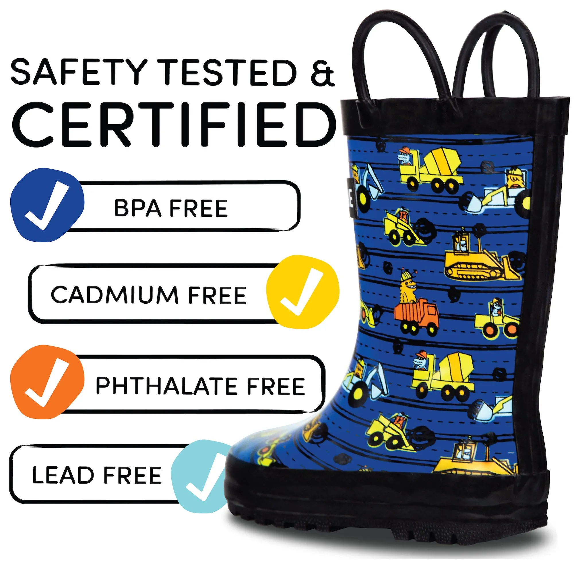 Construction Monsters Rain Boot Outdoor Activity quick dry