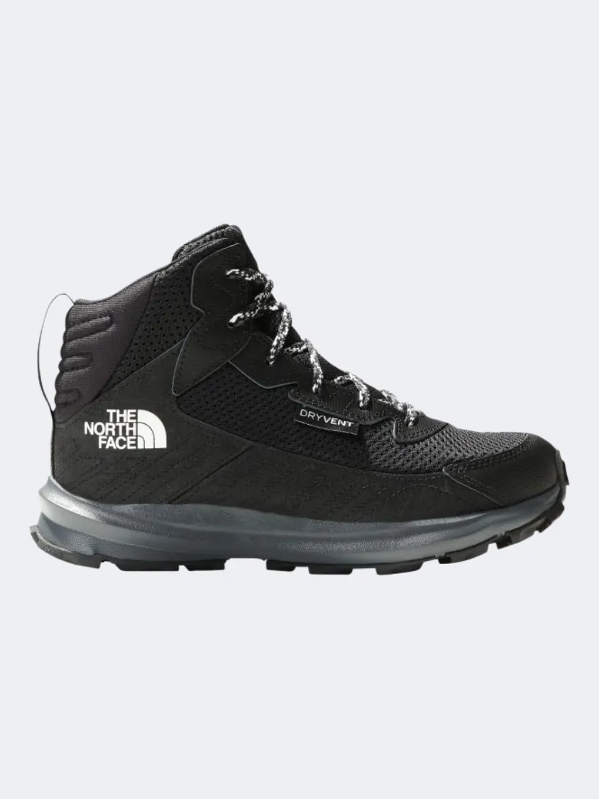 The North Face Fastpack Mid Waterproof Kids Hiking Shoes Black Comfort Grip Autumn Tone