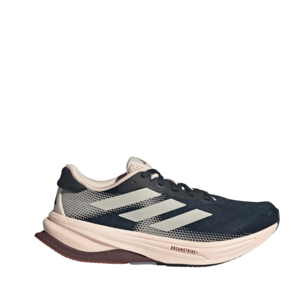 Adidas Women's Supernova Solution 2 Running Shoes in Aurora Ink/Wonder Quartz/Aurora Ruby SS25 Running Performance responsiveness shoes