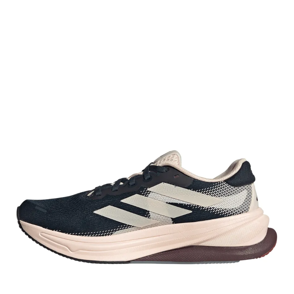 Full Cushioning Adidas Women's Supernova Solution 2 Running Shoes in Aurora Ink/Wonder Quartz/Aurora Ruby SS25