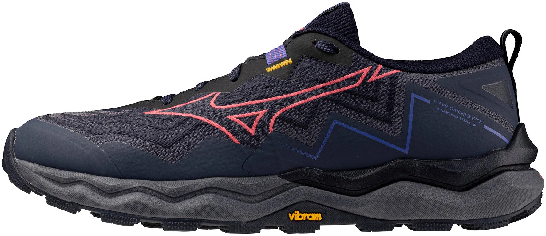 Toe guards add resilience to high-wear areas Mizuno Wave Daichi 9 GORE-TEX Womens Trail Running Shoes - Blue