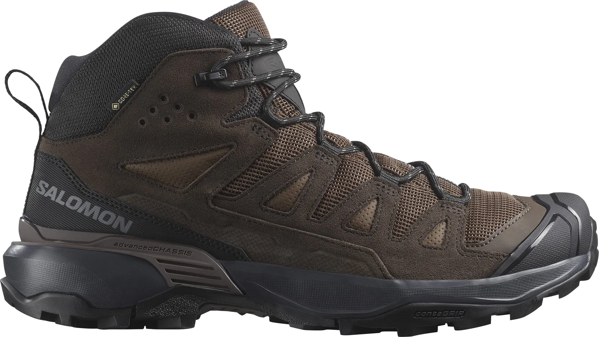 Salomon X Ultra 360 Leather Mid GORE-TEX Mens Walking Boots - Brown Daily Hike Ultimate Stability Design