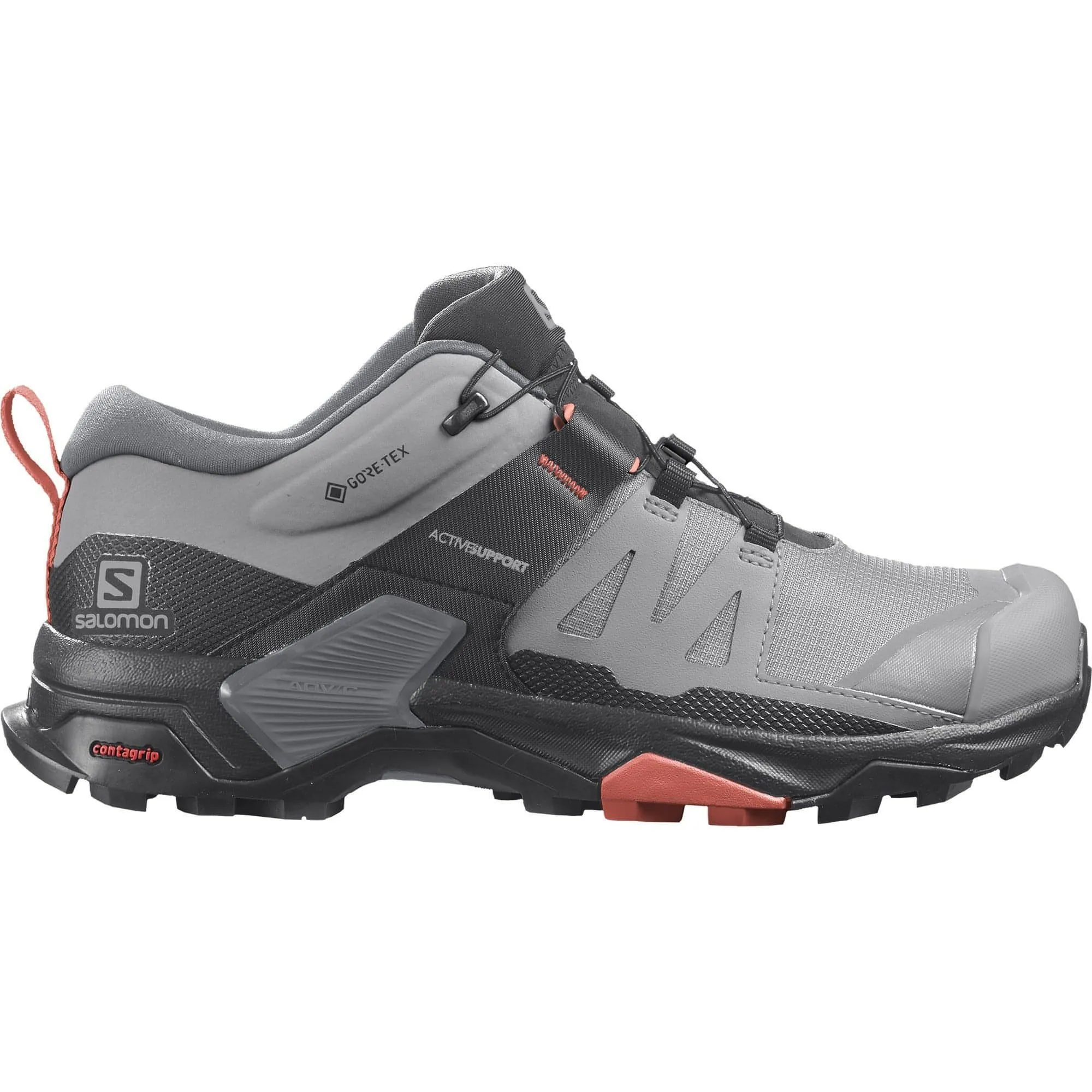 Salomon X Ultra 4 GORE-TEX Womens Walking Shoes - Grey All weather