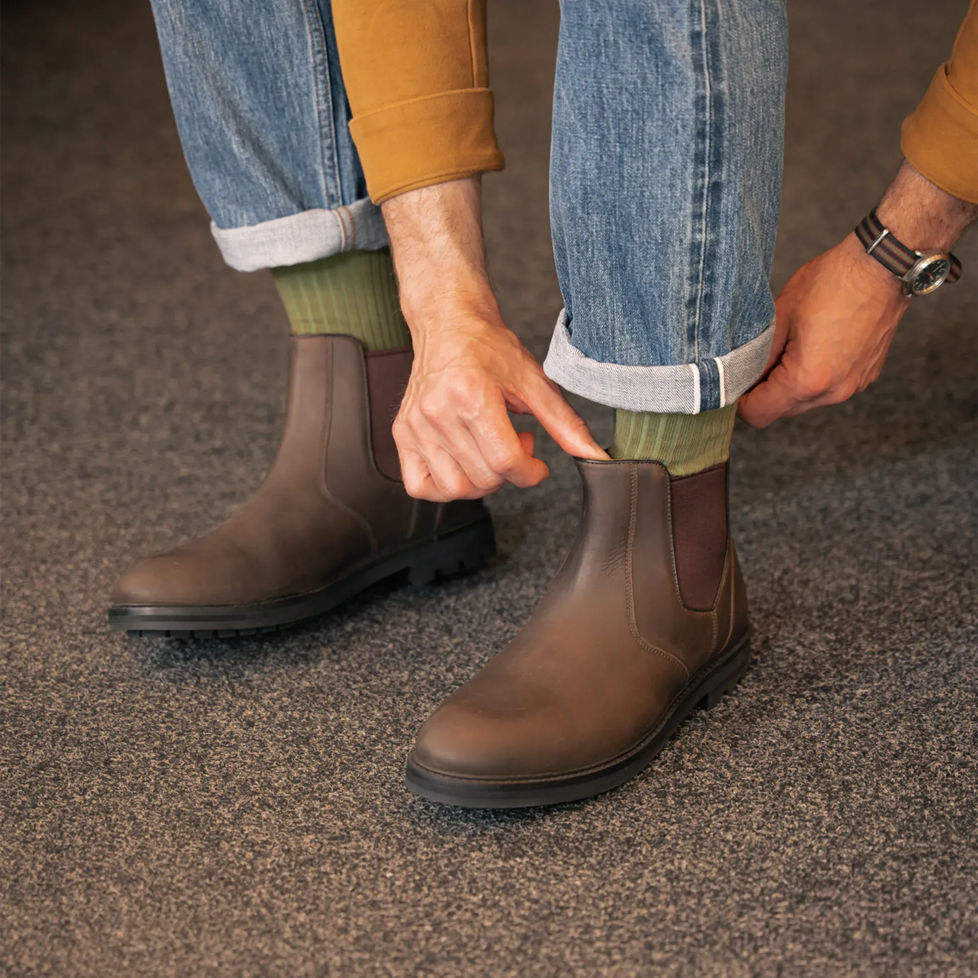 HOGHTON // BROWN DISTRESSED On The Go Boots