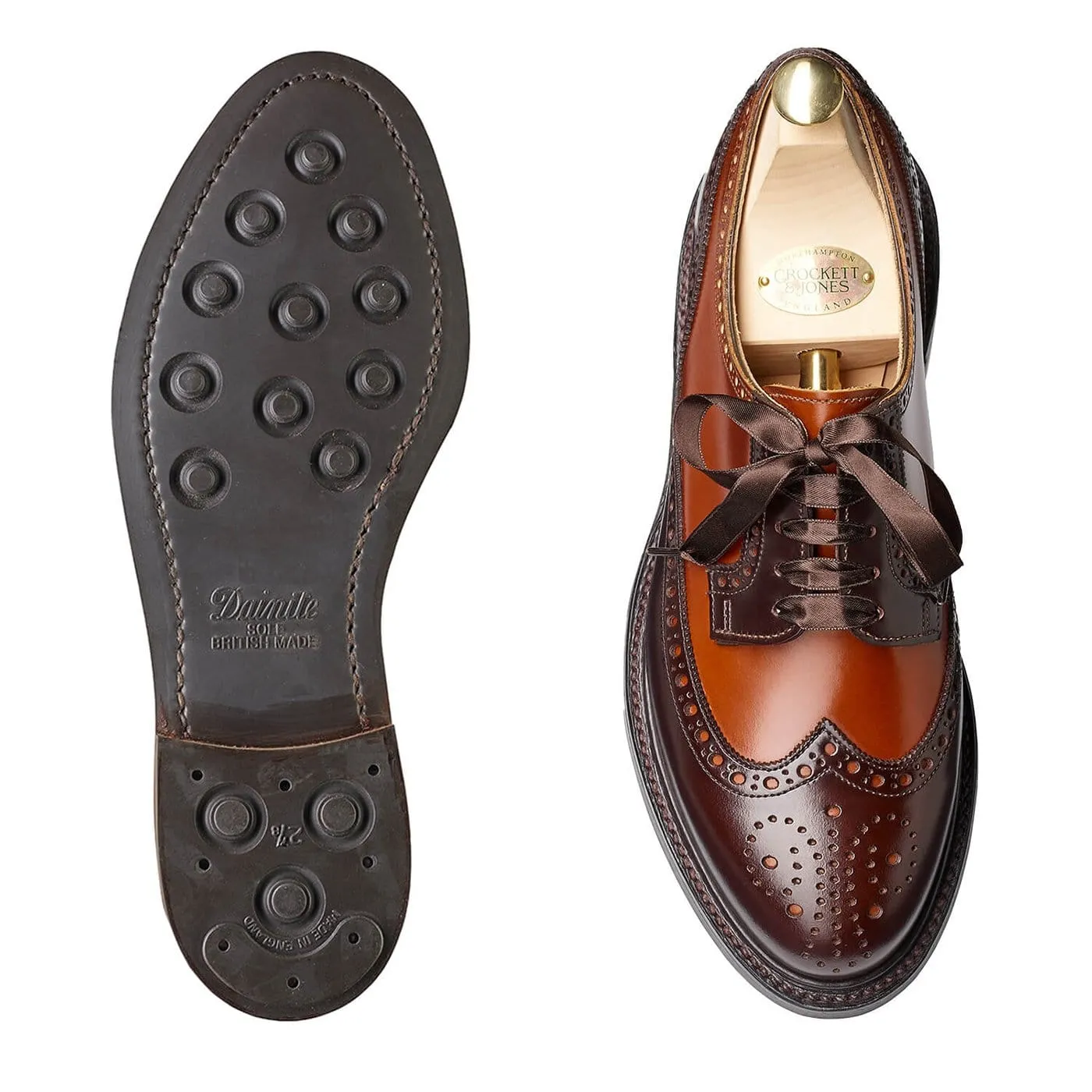 Street Style Luna Dark Brown & Tan Cavalry Calf