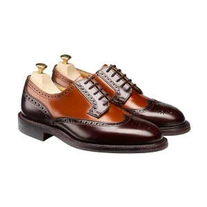 Luna Dark Brown & Tan Cavalry Calf Arch support Durable Construction