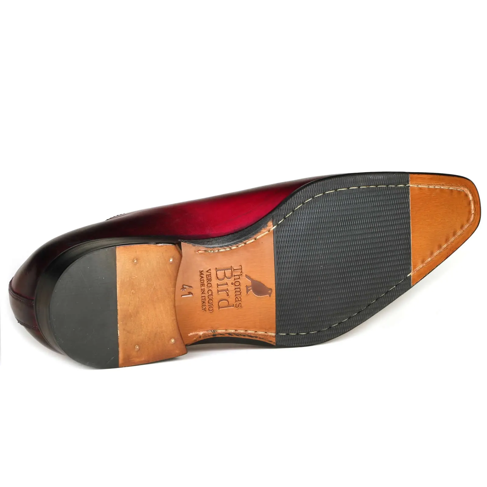 Benson Wholecut Custom Patina Oxblood Smart Slip On