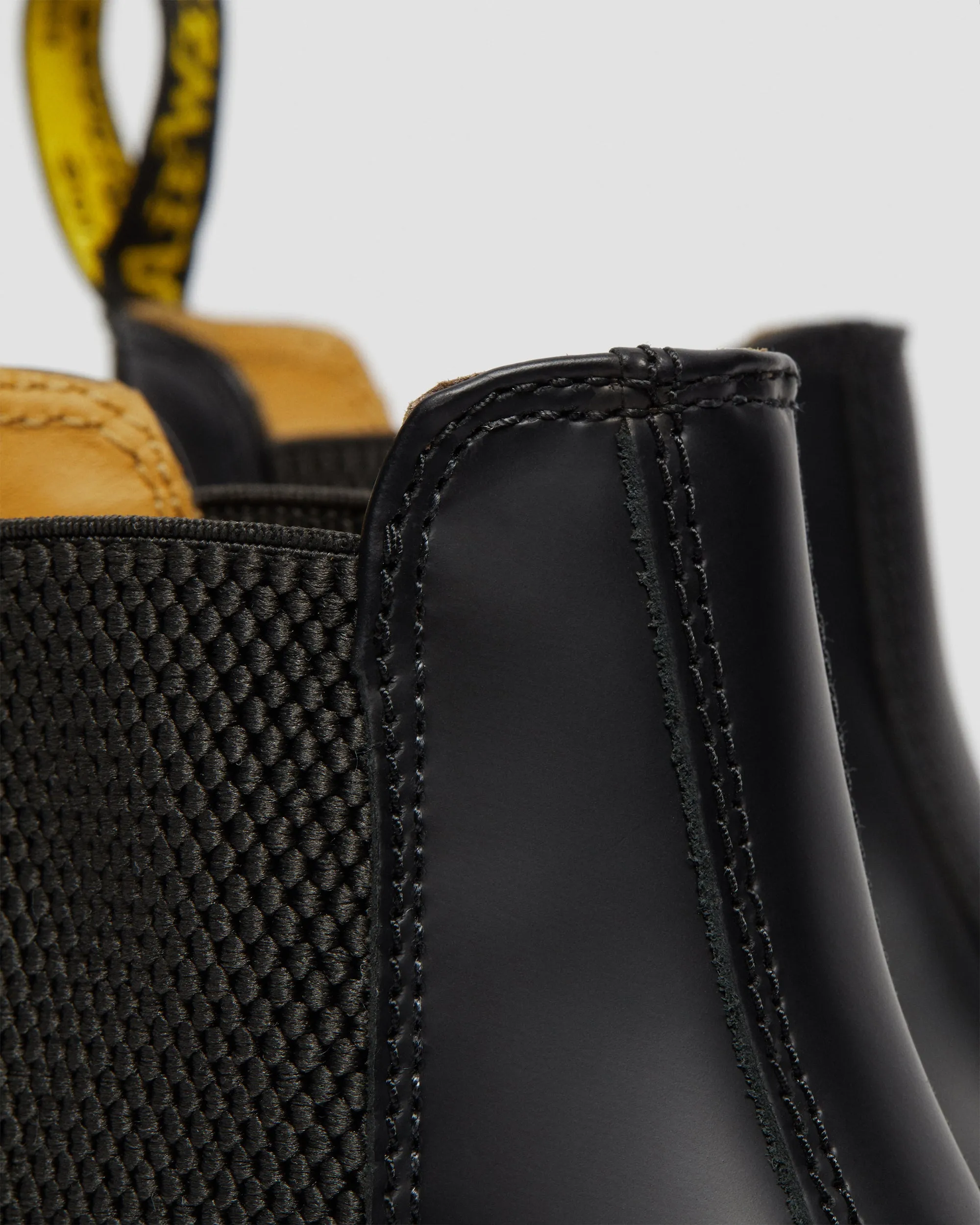 Quick Wear Everyday Must-have 2976 Yellow Stitch Smooth Leather Boots