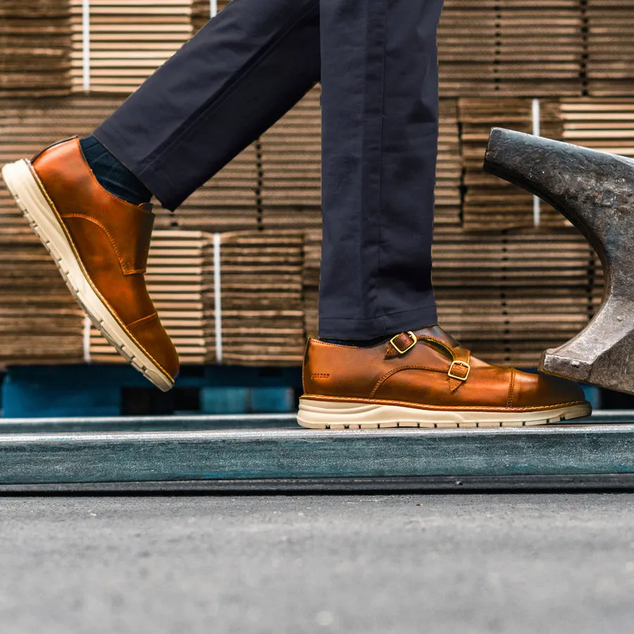 soft fit STEEL TOE MONK STRAP SHOE GRAND AMBER