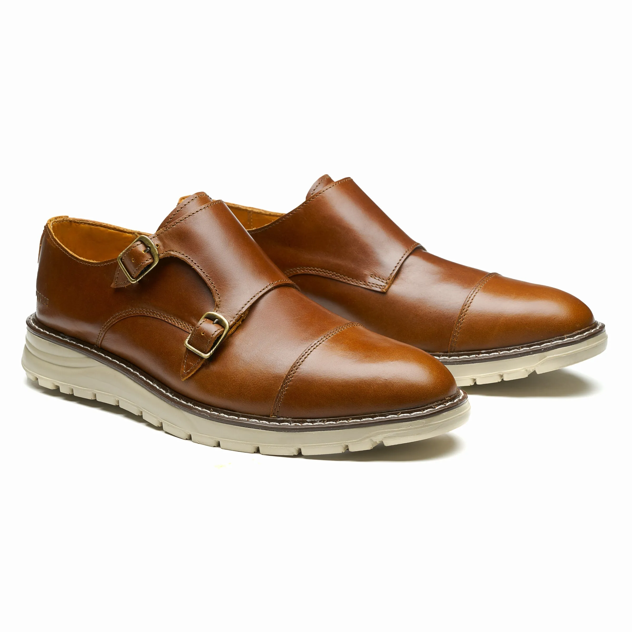 STEEL TOE MONK STRAP SHOE GRAND AMBER Smooth Fit