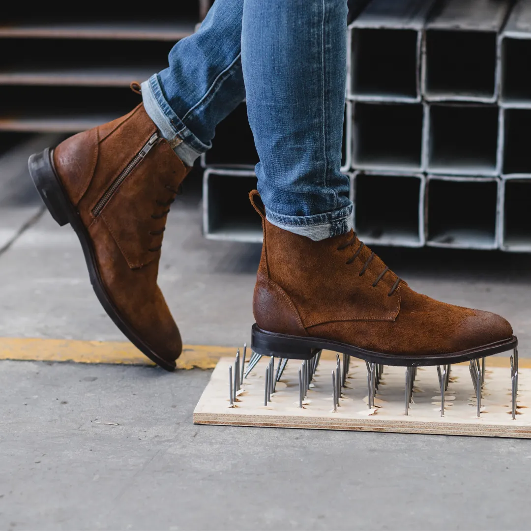 STEEL TOE LACE UP BOOT MICH GINGER Classic Shoes Fit Urban Look