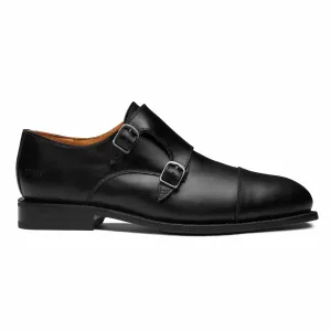 Day To Night Shoes Workday Comfort STEEL TOE MONK STRAP SHOE DANTE BLACK