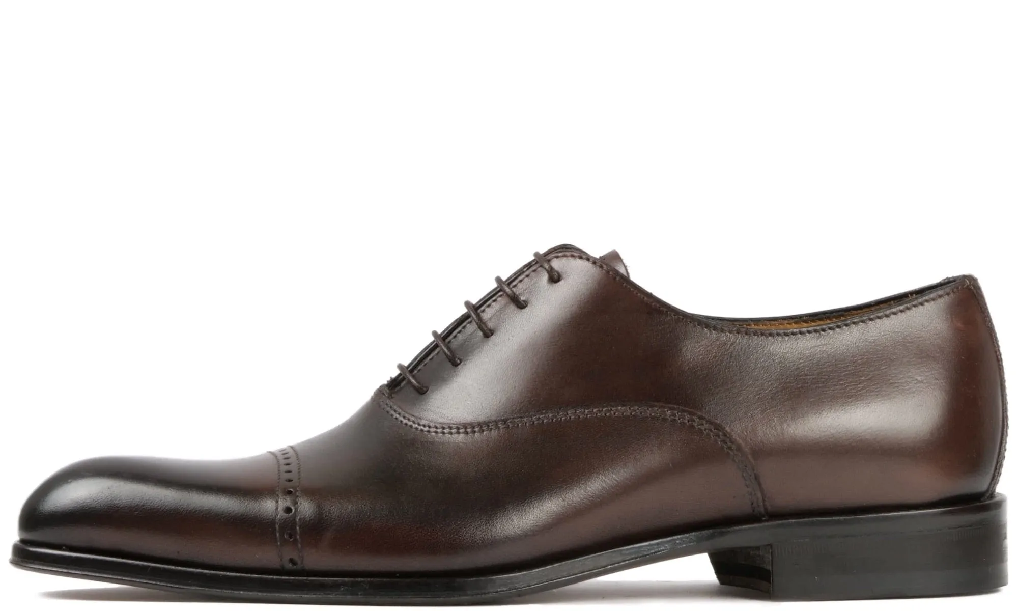 Elegant Look Quick Walking Harrow Cap Toe Oxford Brown