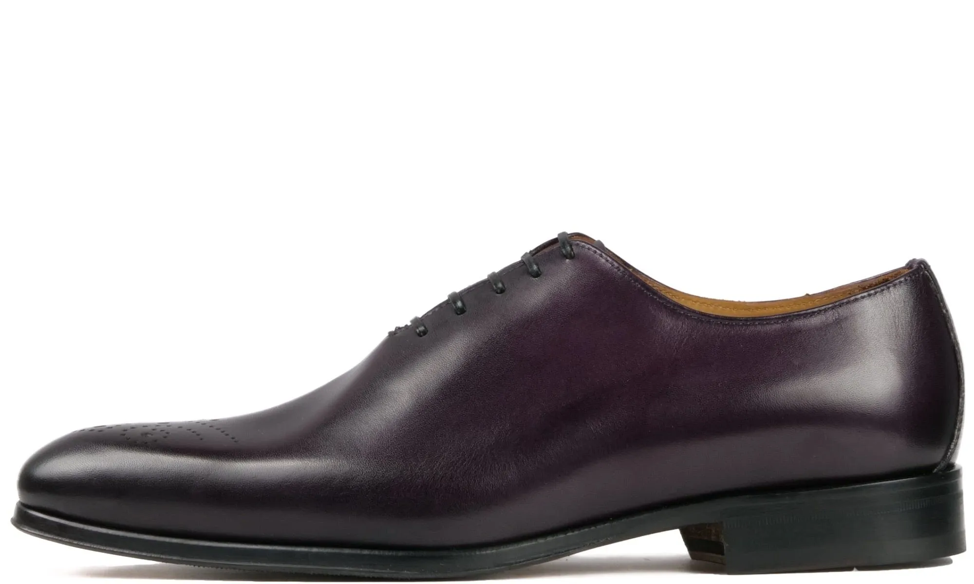 Ellington Wholecut Brogue Aubergine Smart Walking Shoes Smart Office Wear