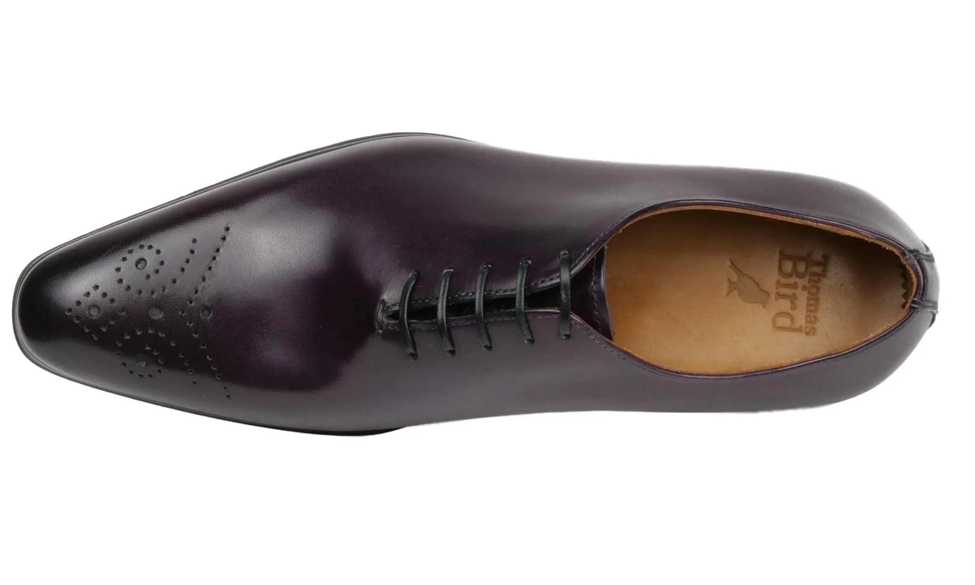 Elegant Style Ellington Wholecut Brogue Aubergine