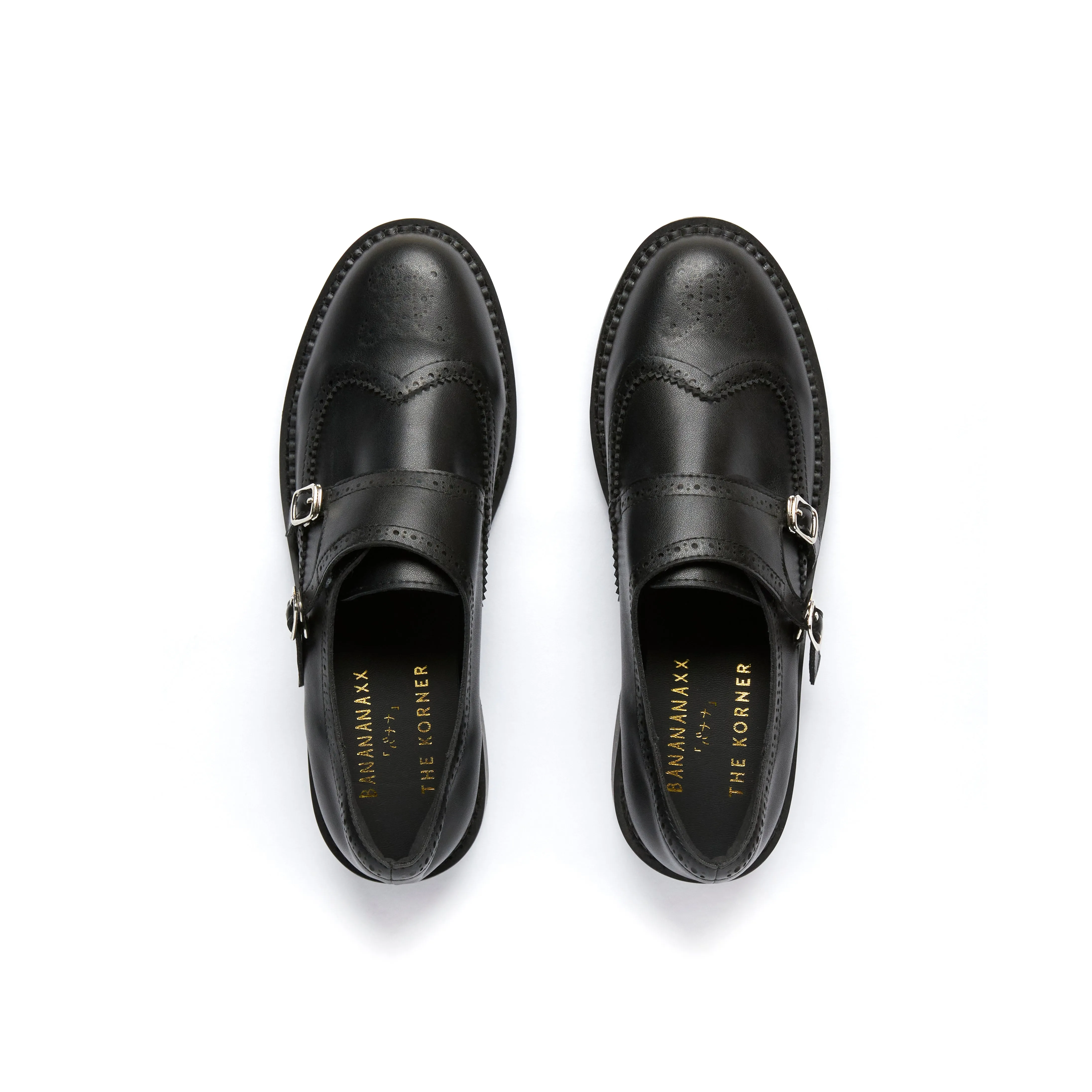 Legacy Fit Daily Sharp Beloved Wingtip Double Monk - Black (BLK)