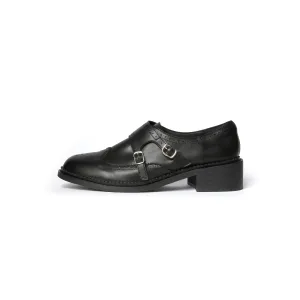 Beloved Wingtip Double Monk - Black (BLK) Top Tier Always Sharp