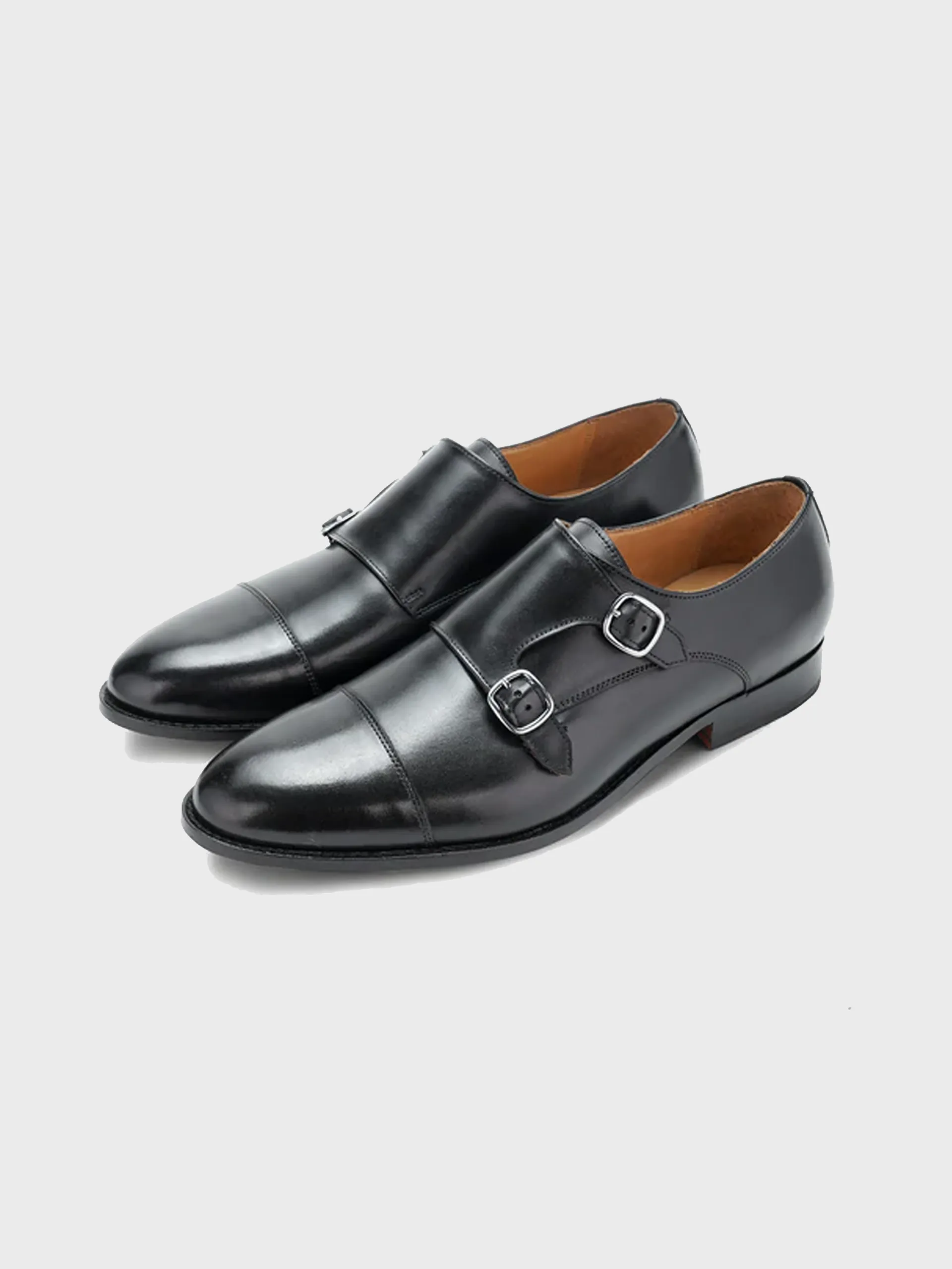 ARISTOCRAT DOUBLE MONKS - BLACK Real Work Luxurious Footwear