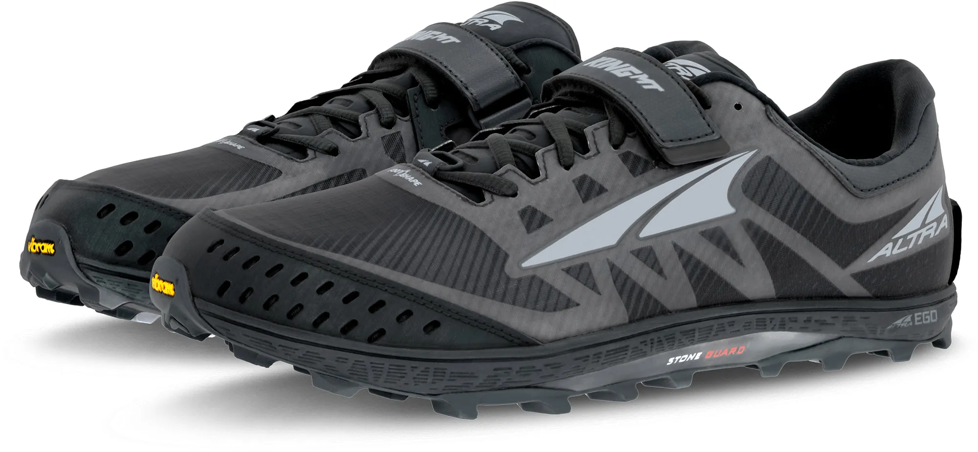 Light emitting Altra King MT 2 Mens Trail Running Shoes - Black