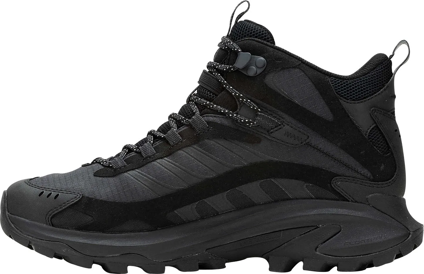 Merrell Moab Speed 2 Mid GORE-TEX Mens Walking Boots - Black Comfortable Trek Stability control