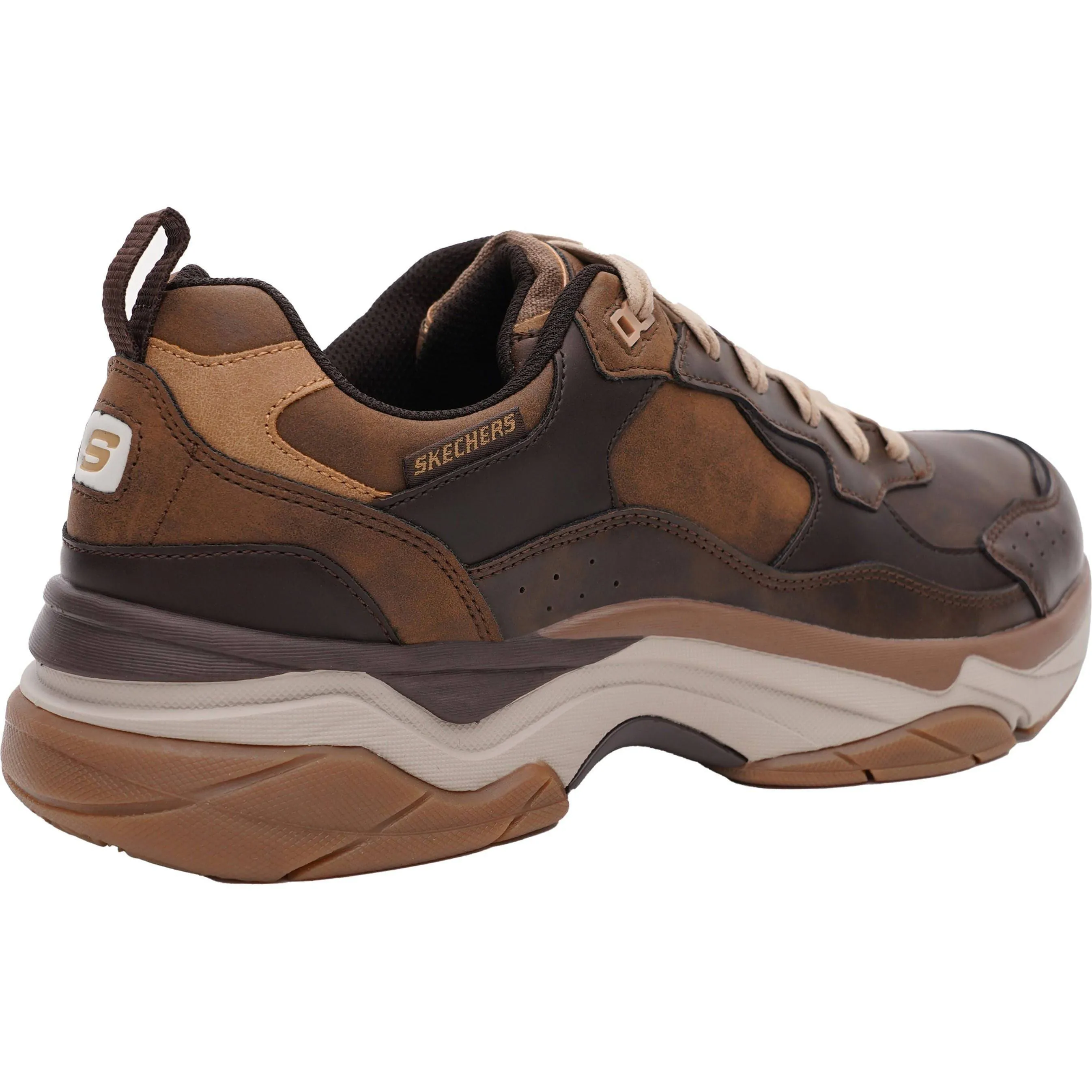 Skechers Staxed Brandin Mens Walking Shoes - Brown Everyday Trails Secure Step