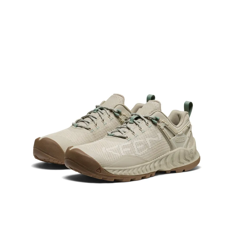 Heel Cushion Moisture wicking Women's NXIS EVO Waterproof Shoe  |  Abbey Stone/Iceberg Green