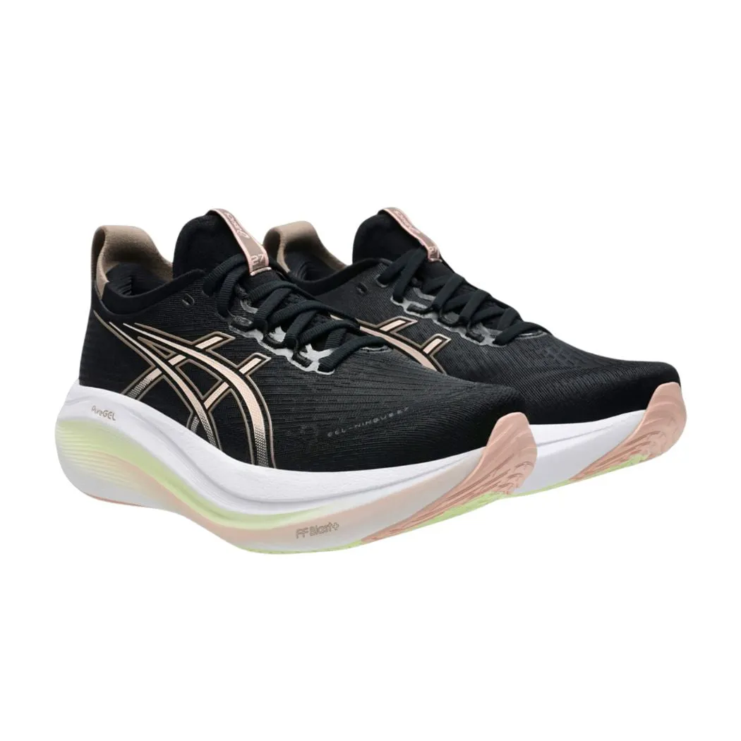 asics Gel-Nimbus 27 Women's Running Shoes Silver Shine Cliff Edge