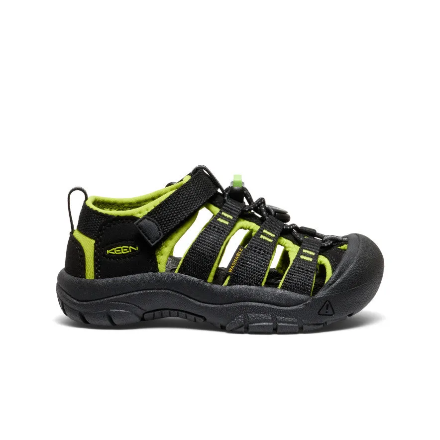 Stride Control Intense Workout Little Kids' Newport H2  |  Black/Lime Green