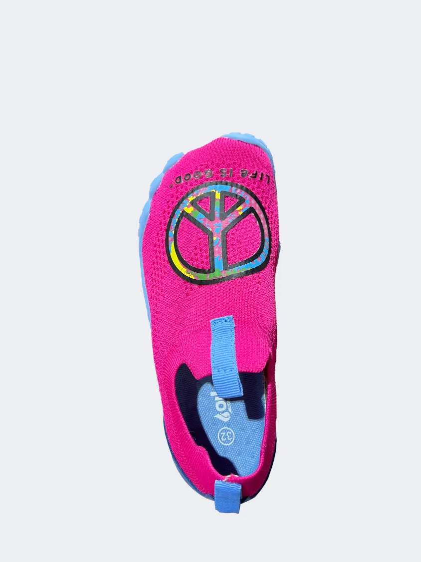 Oil And Gaz Slip On Kids-Girls Beach Aqua Shoes Fuschia Fast Track