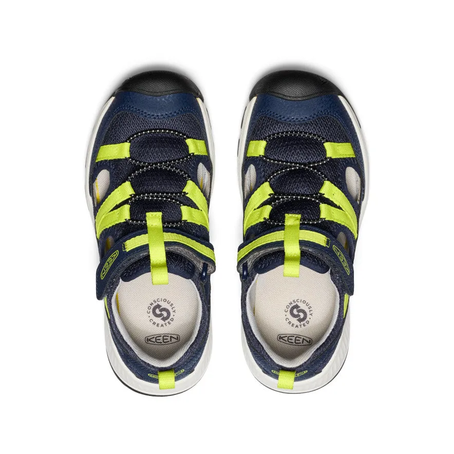 Viral Pop Clear Glow Big Kids' Motozoa Sandal  |  Naval Academy/Evening Primrose