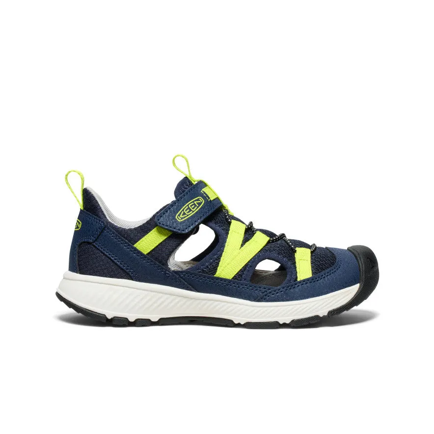 Padded Tongue Beach Vibe Big Kids' Motozoa Sandal  |  Naval Academy/Evening Primrose