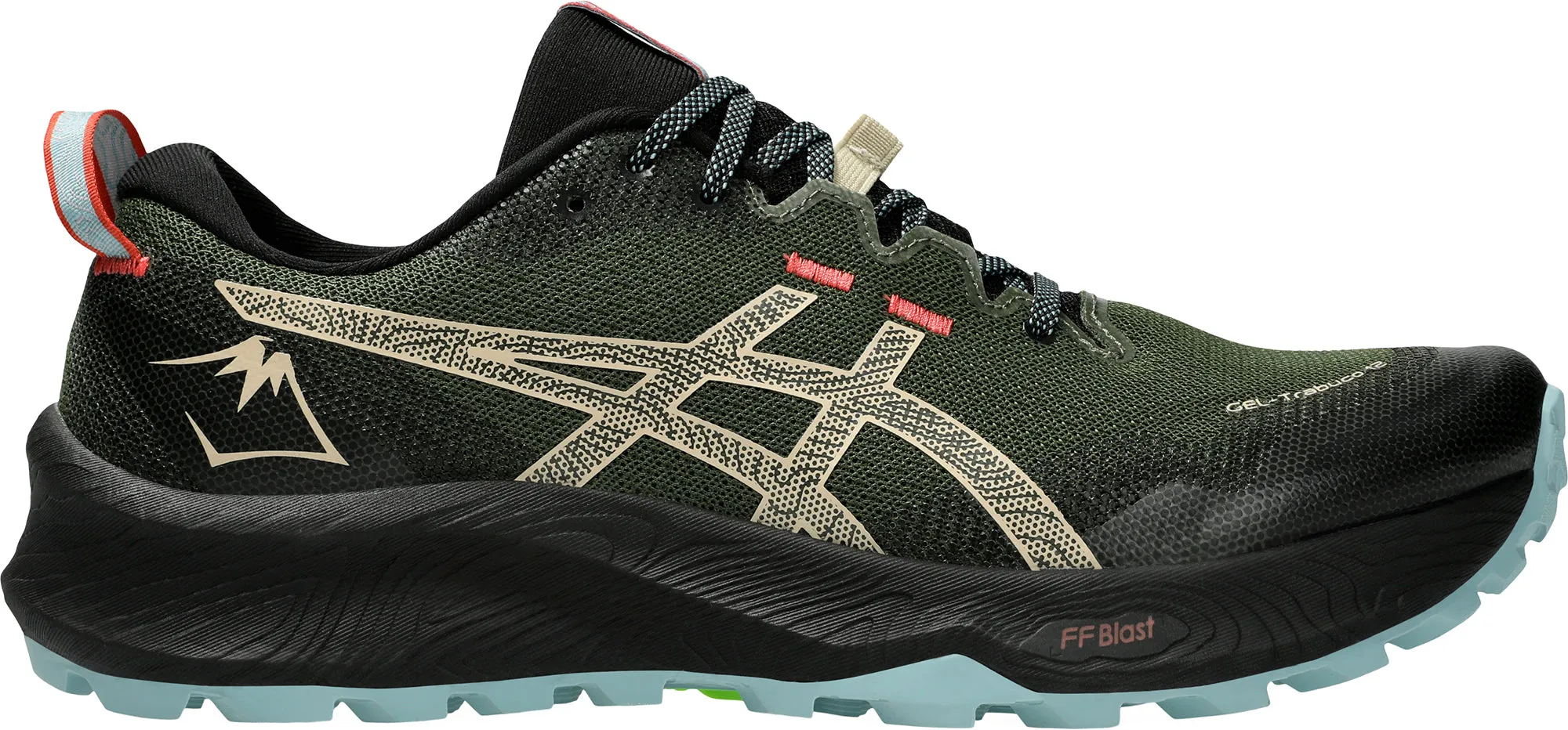 Sweat Control Agility Game Asics Gel Trabuco 12 Mens Trail Running Shoes - Green