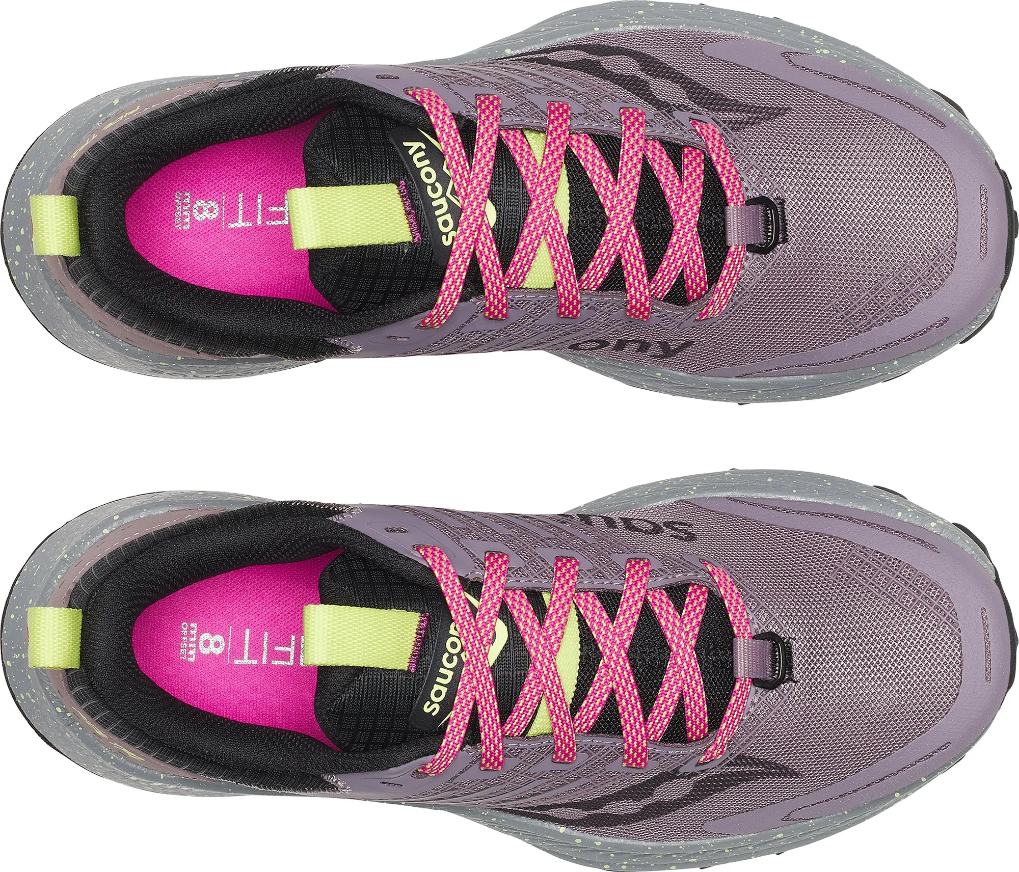 Durable Fabric Saucony Ride TR2 Womens Trail Running Shoes - Purple
